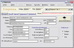 Cadastro de Empresas - O Up Manager  totalmente multiempresa